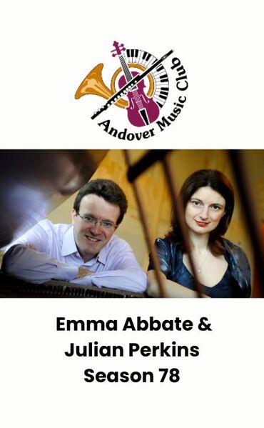 Andover Music Club present Emma Abbate & Julian Perkins (4 Hands, 1 Piano)